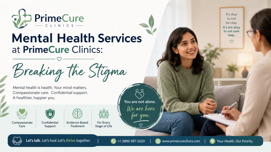 Mental Health Services at PrimeCure Clinics: Breaking the Stigma